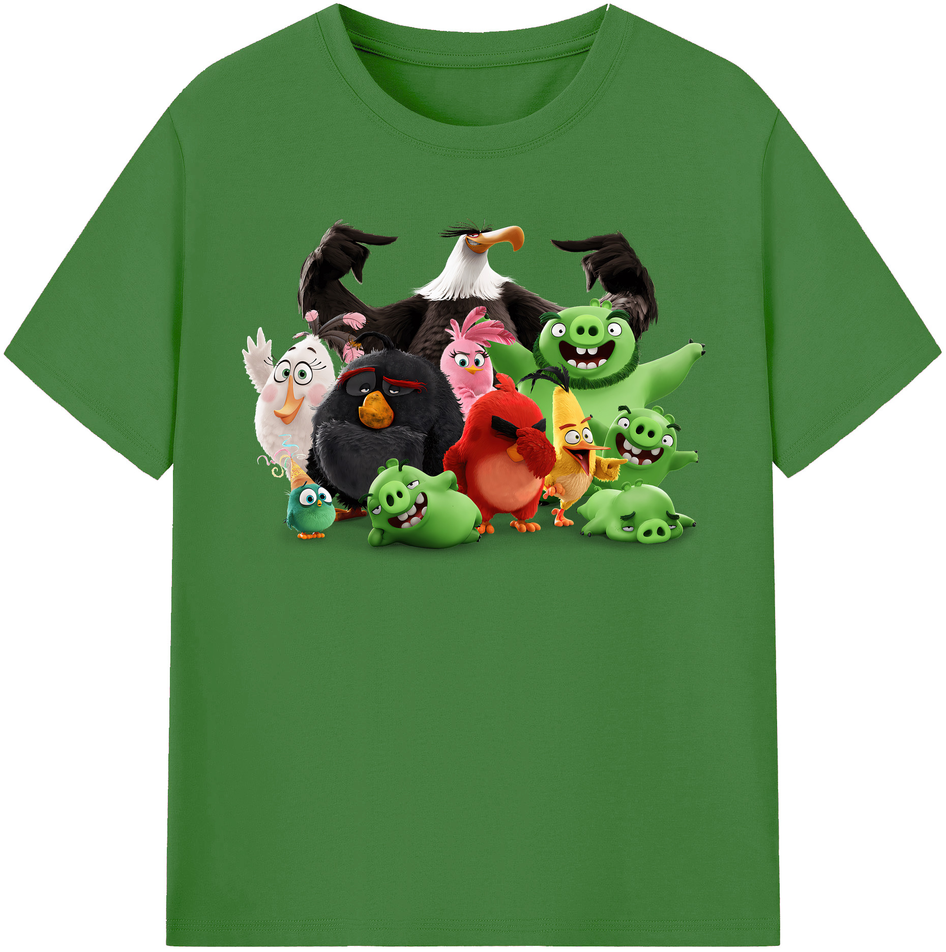 （画像用） Angry Birds アングリーバード レディースカジュアルプリントTシャツ（綿100％）